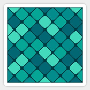 Diagonal Squircle Pattern (Teal) Magnet